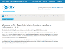 Tablet Screenshot of cityeyesopticians.com
